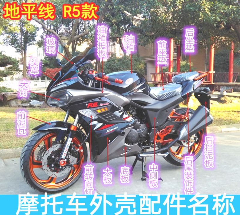 摩托车赛车跑车外壳塑料件名称
